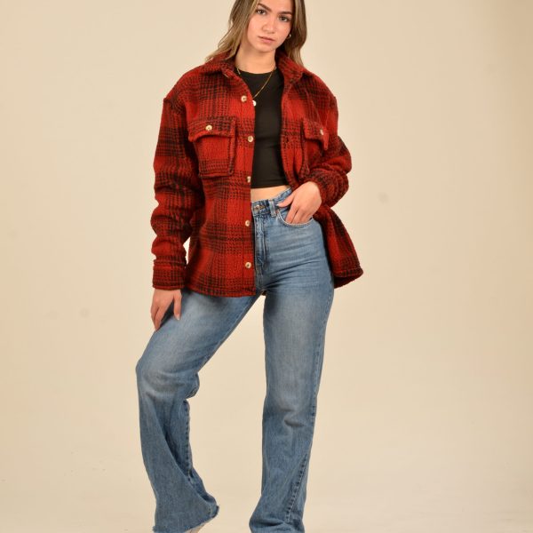 Red Flannel Unisex Jacket The Lazy Fam