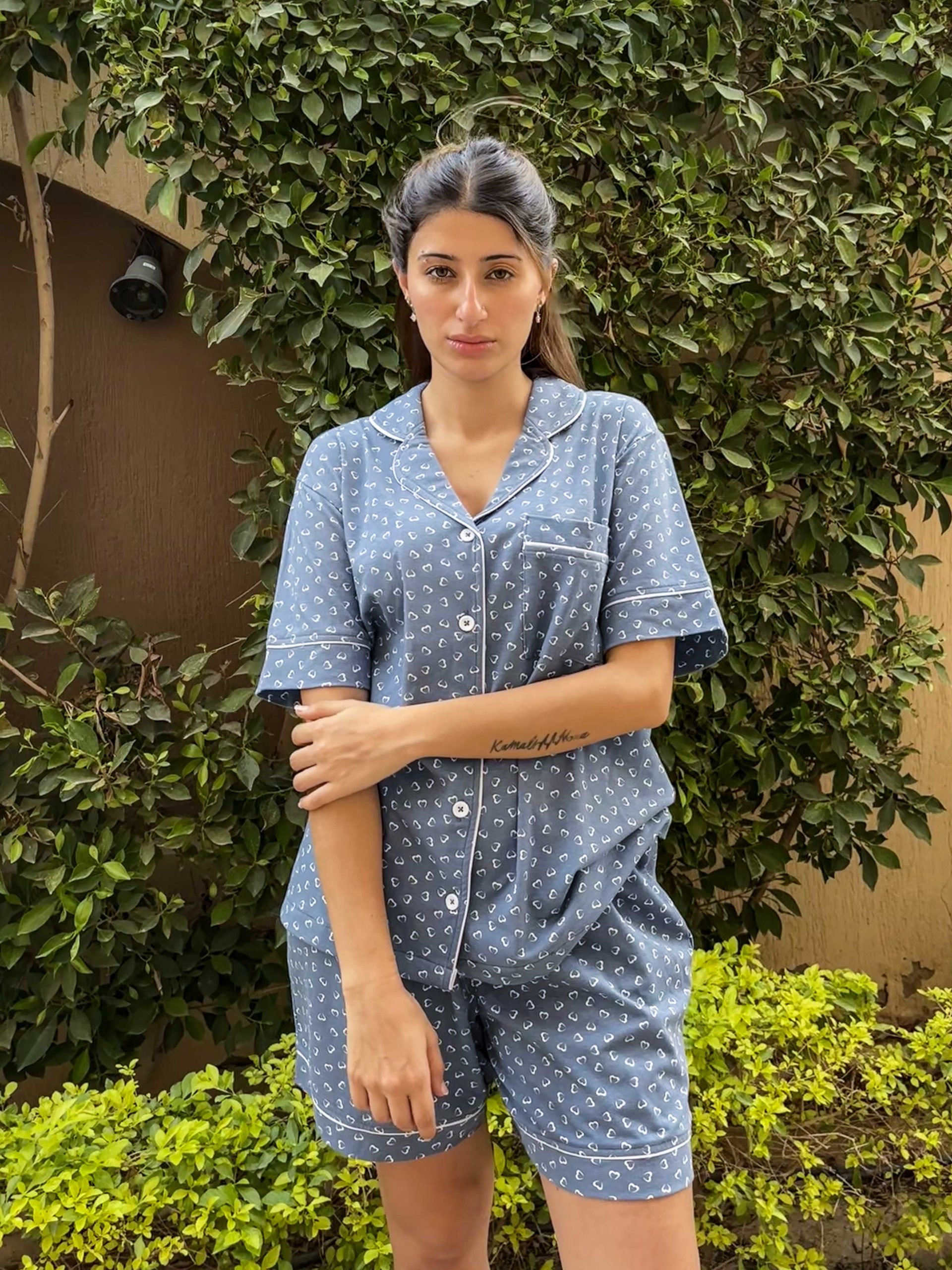 Blue Hearts Shortie PJ