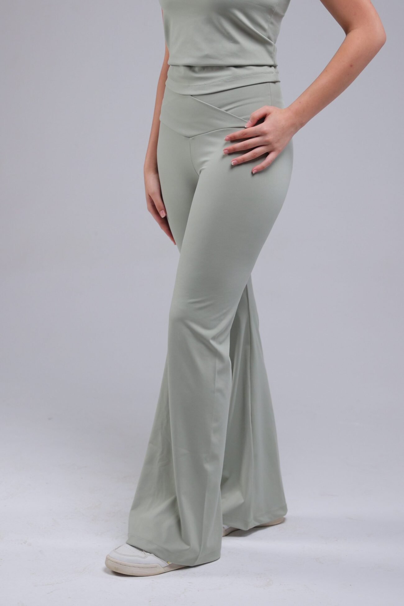Green Flared Pants