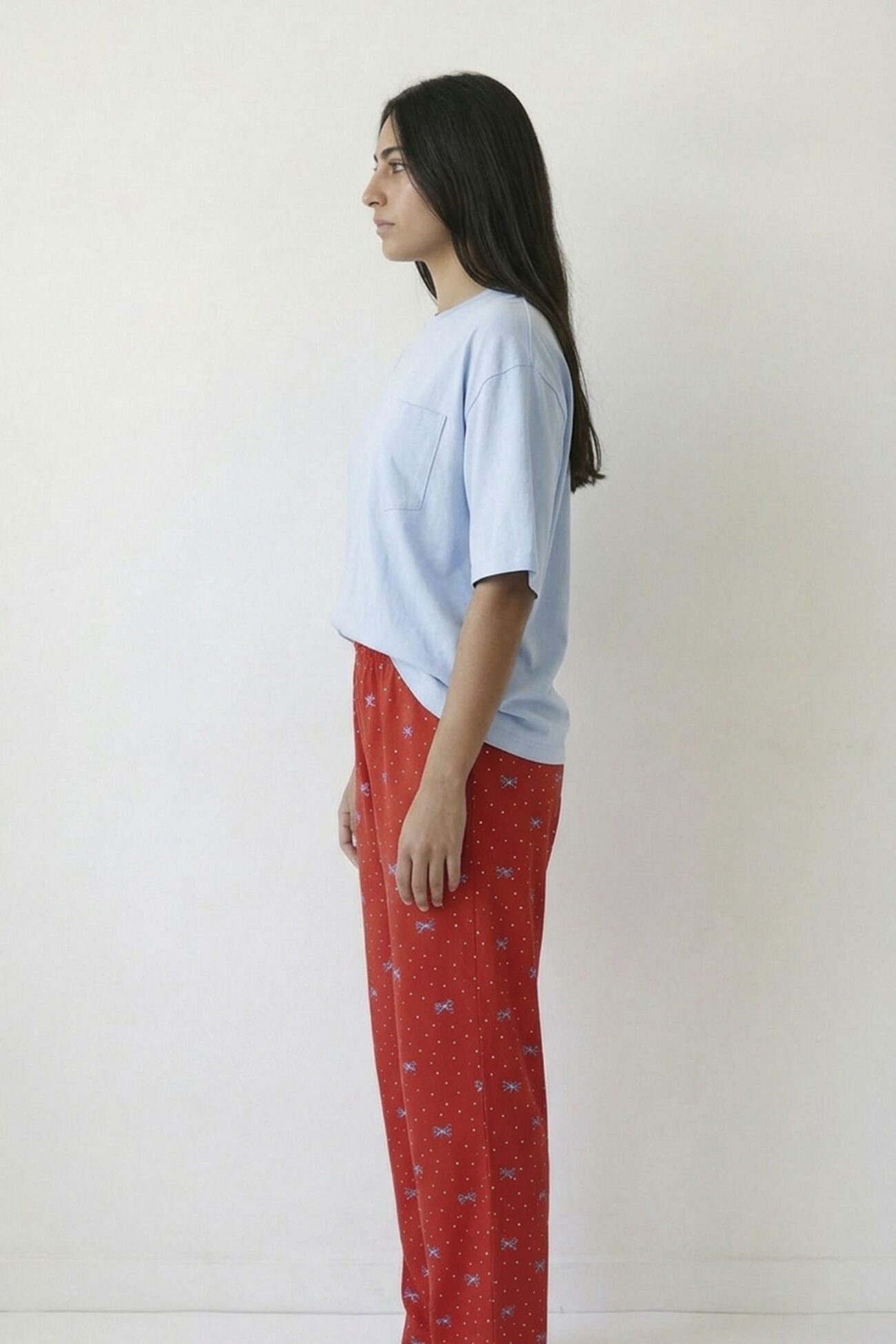 Blue Ribbon Linen Pajama