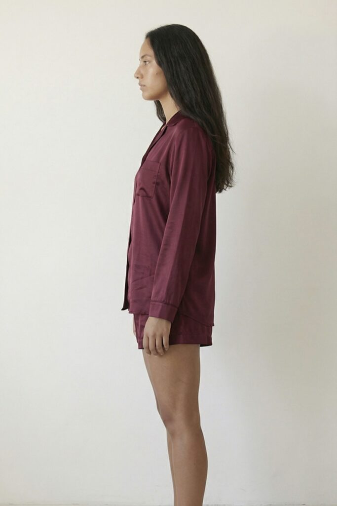 Plain Red Satin Pajama