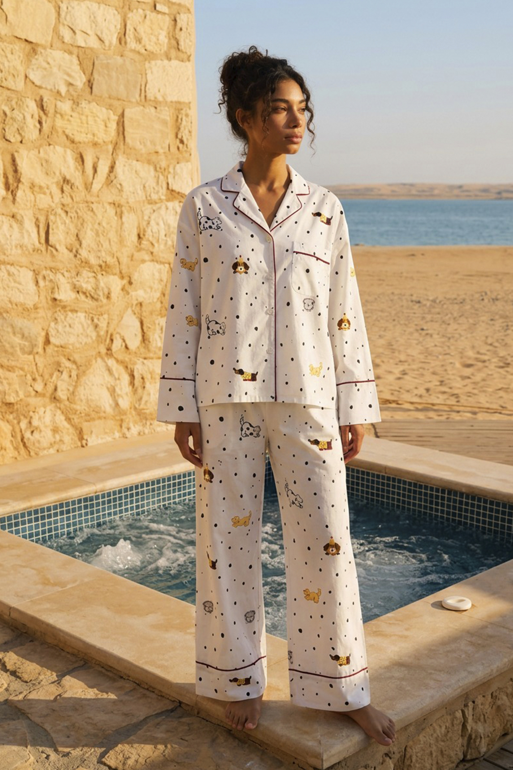 Tiny Tails Linen Pajama